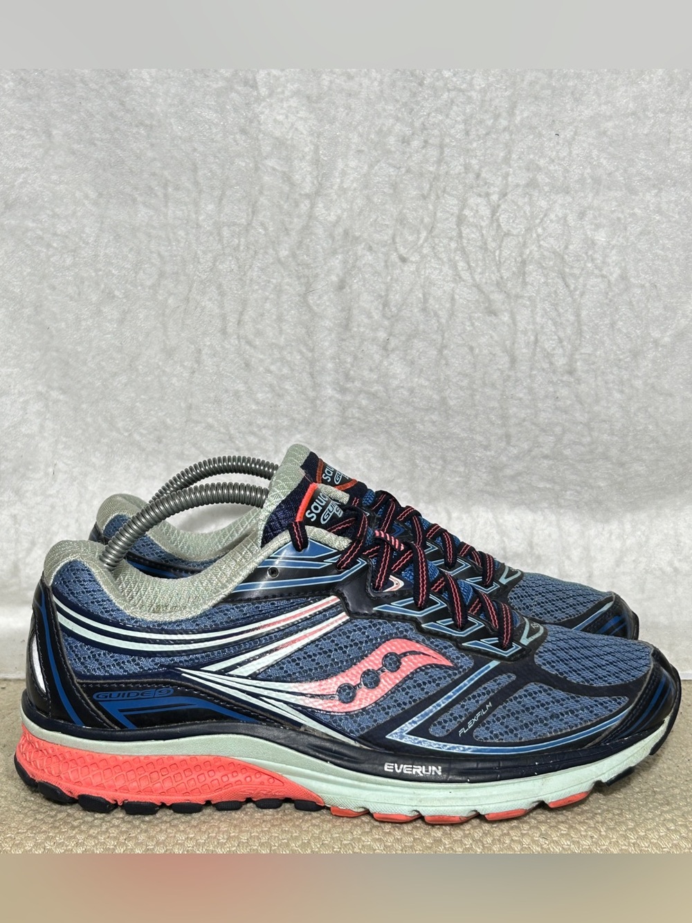 Saucony Womens Blue Guide 9 Everun Running Athletic Sneakers Shoes SZ 7.5